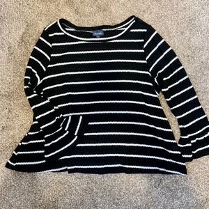 ModCloth black and white striped top